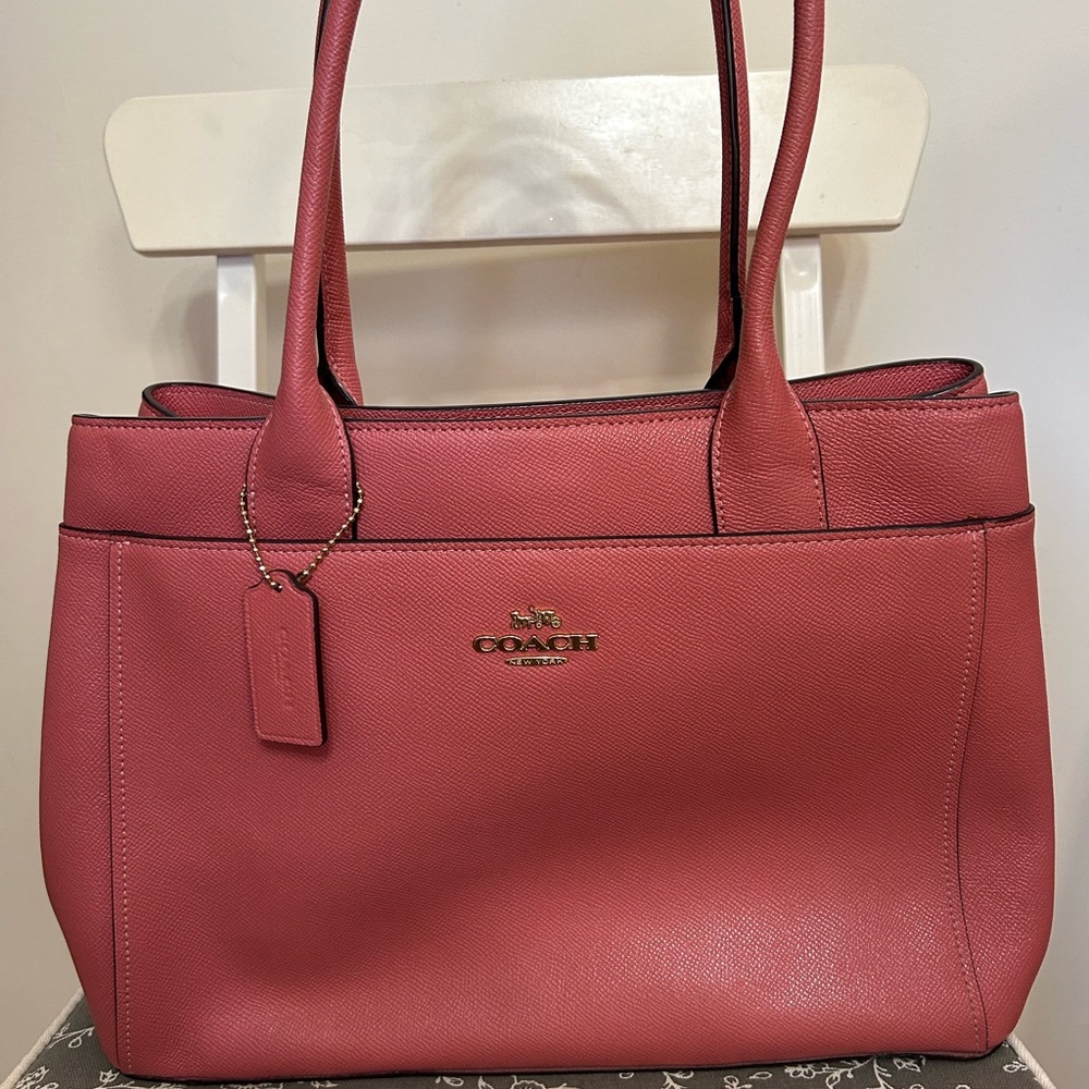 Coach long-handle salmon-pink shoulder bag